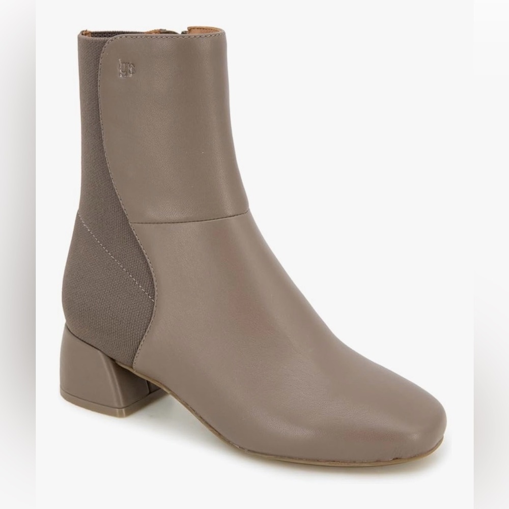 NIB Gentle Souls Kenneth Cole Shitake Leather Square Toe Boots "Emily" Size 11